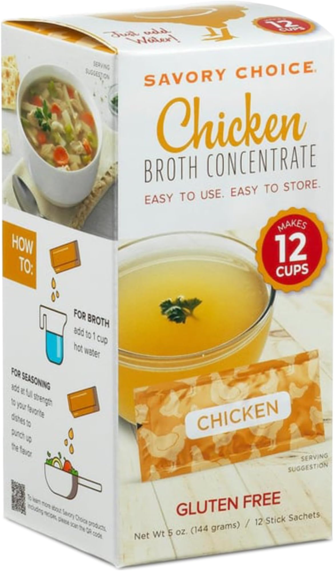 Savory Choice Chicken Broth Concentrate, 5.1 Ounce box