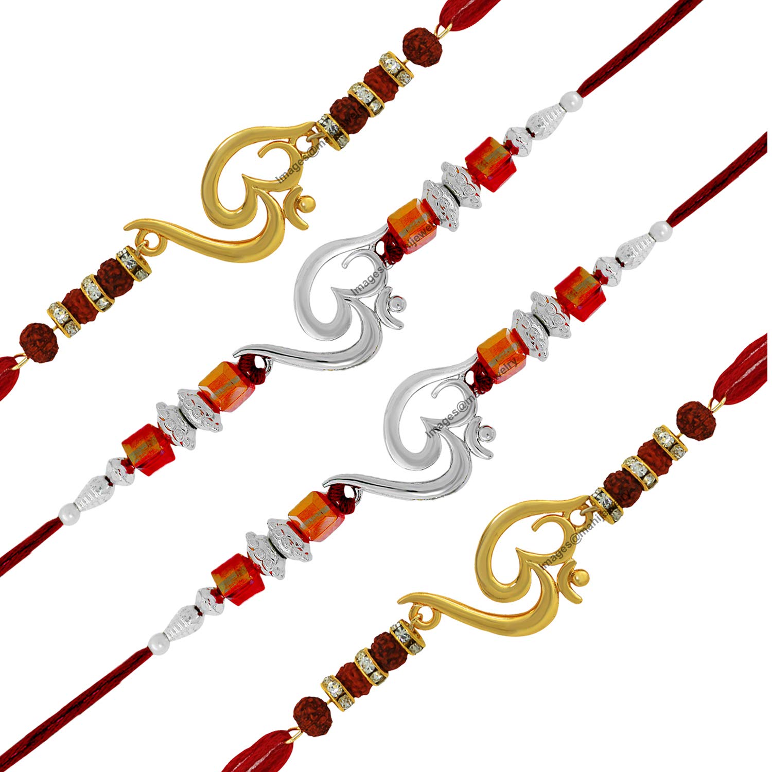 Mahi Combo of Four Om Rakhis with Crystals and Rudraksha for Adorable Brothers RCO1105123M (B08CDZCRPZ) Amazon Price History, Amazon Price Tracker