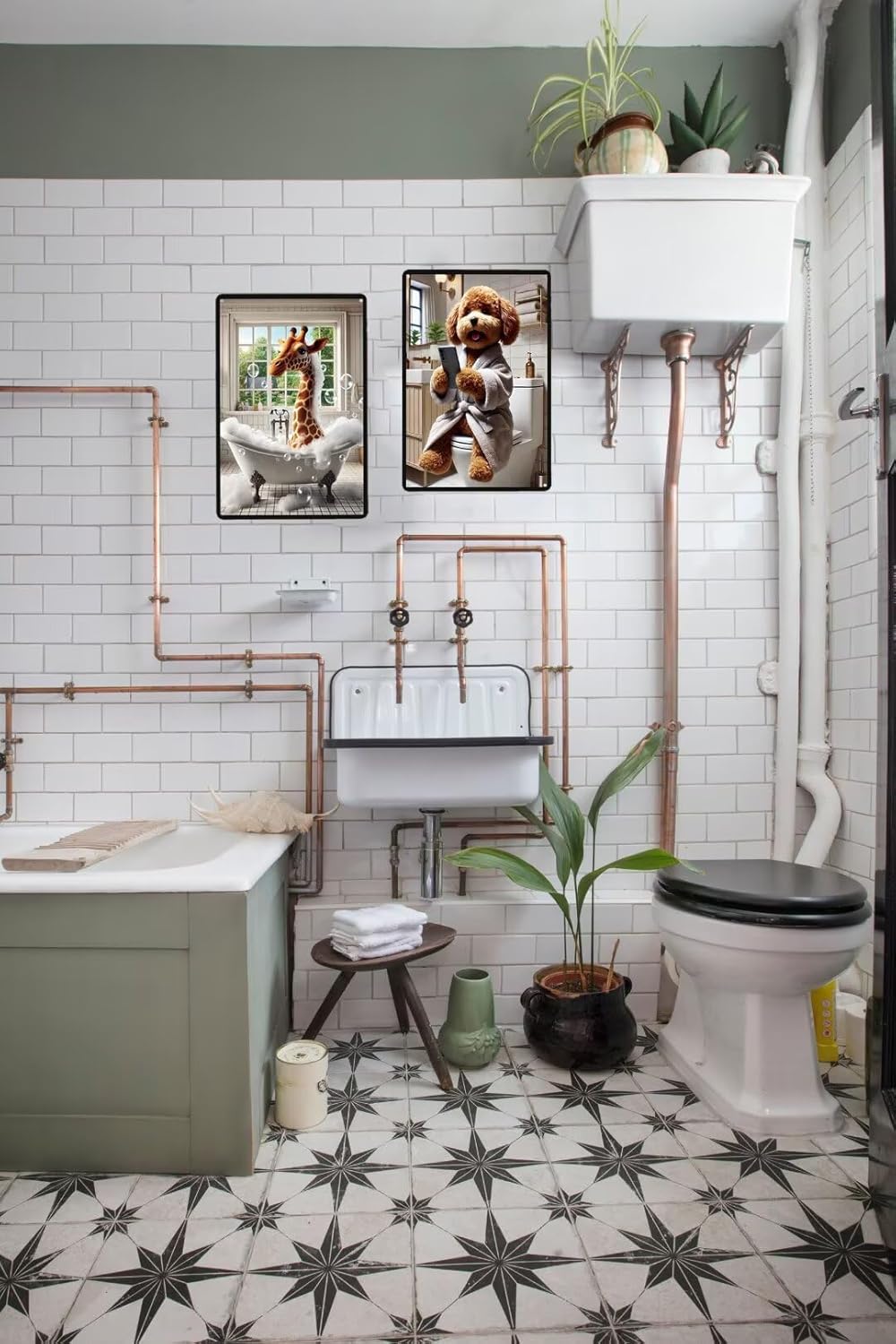 Poodle in Bathrobe Tin Sign - 8x12 Inches Metal Tin Sign for Farmhouse Decor, Rustic Bathroom or Gift - Image 6