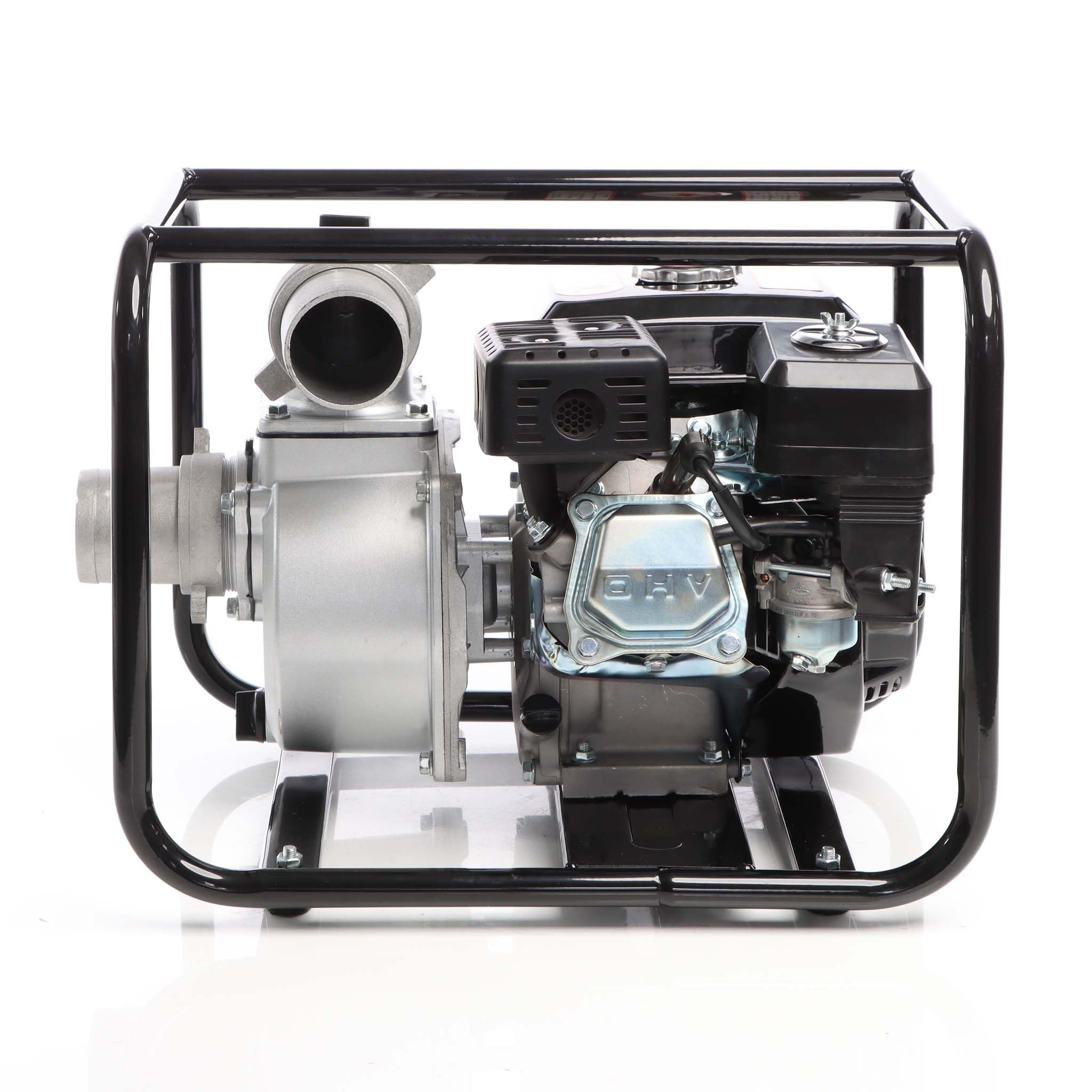 Wiltec Pompa per acque nere a benzina 4kW 48.000 l/h Pompa da giardino con attacco da 80 mm (3")