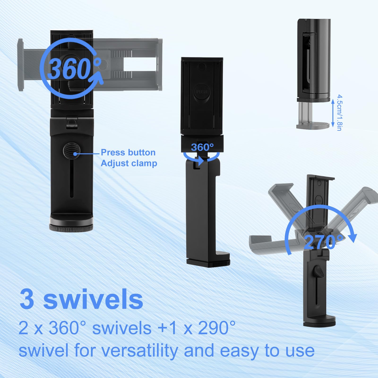 BOXOB Supporto Universale per Tablet da Aereo Regolabile 360° Compatibile iPad Galaxy Tabs 3,15-12,4 Pollici