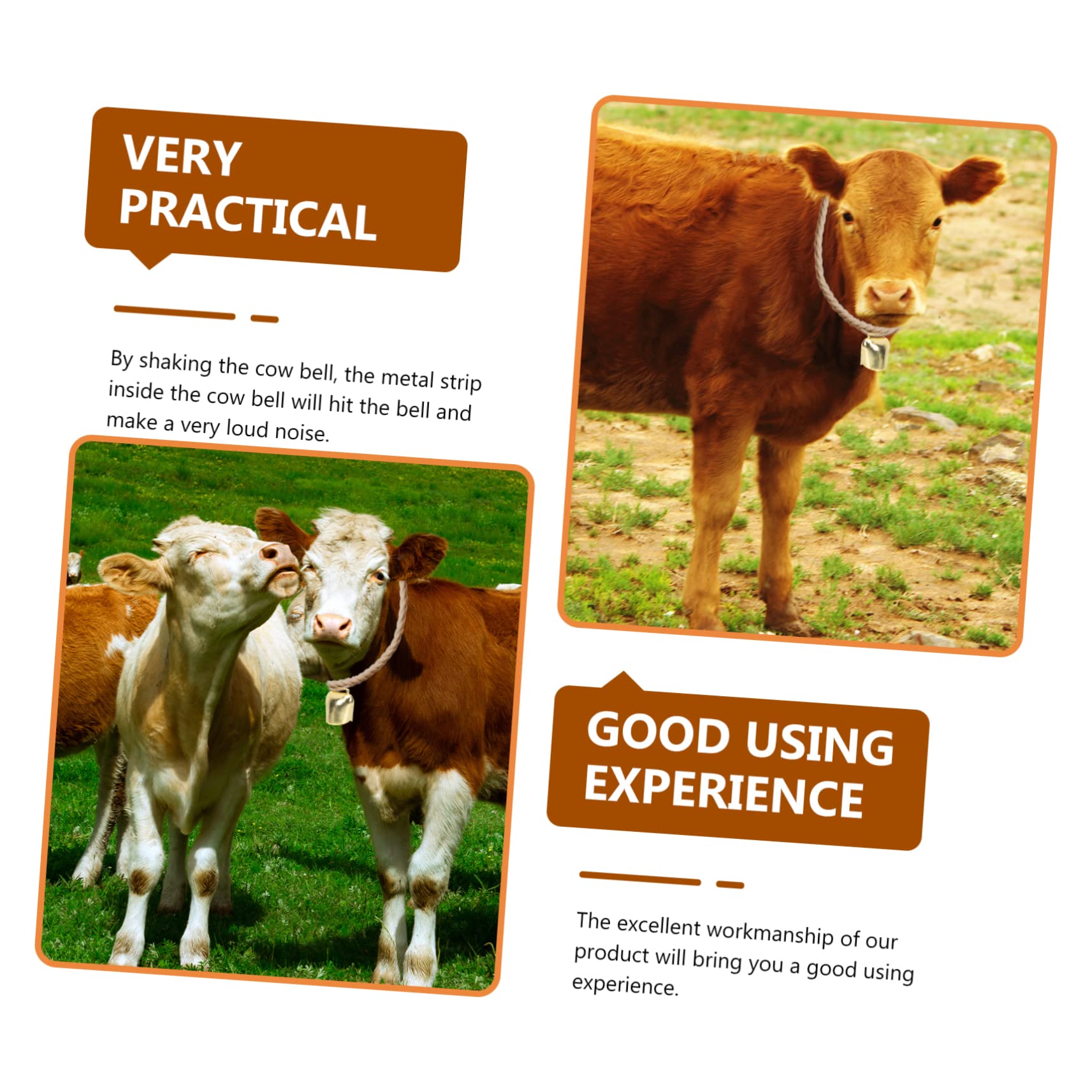 Cabilock Iron Sheep Bell Cattle Bells for Farming Pet Collar Ornaments Ornament