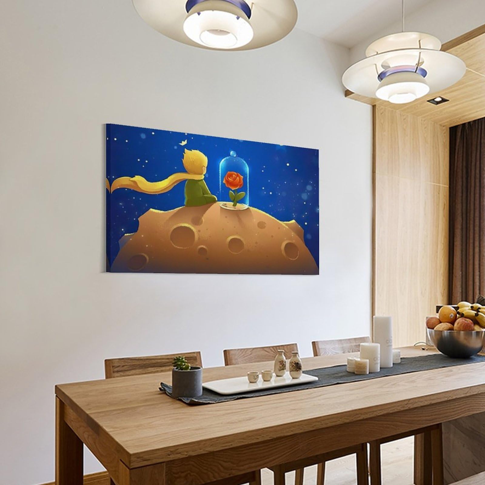 Amazon.co.jp: 星の王子さま 壁画 キャンバス絵画 アートパネル 現代