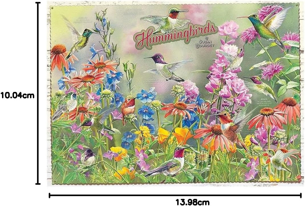 Cobble Hill 1000 Piece Puzzle - Hummingbirds - Sample Poster Included