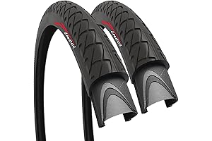 Fincci Pair 26 x 1.95 Slick Bike Tires: Durable, Foldable, and Agile