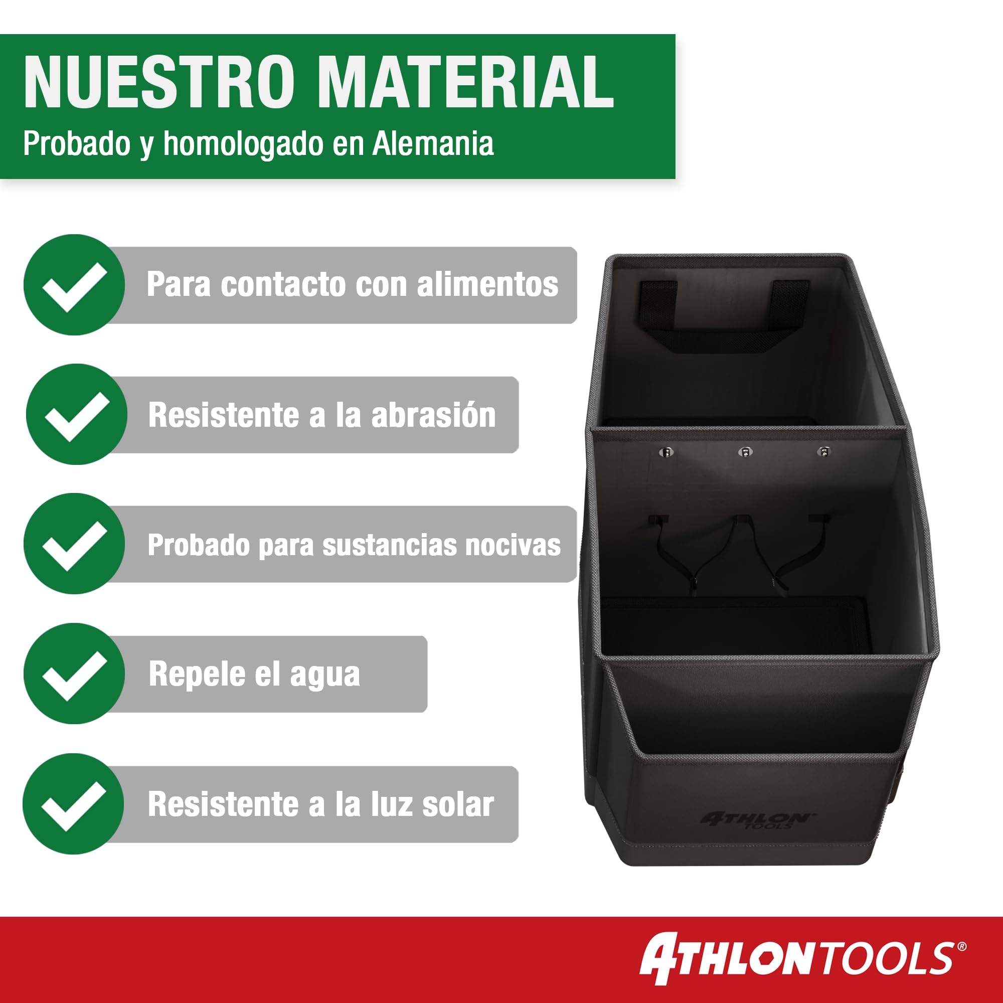 ATHLON TOOLS Organizador de asiento central prémium con tapa, versátil, para coche, espacio de almacenamiento inteligente con cierre magnético, fácil limpieza, viaje limpio y cómodo (negro)