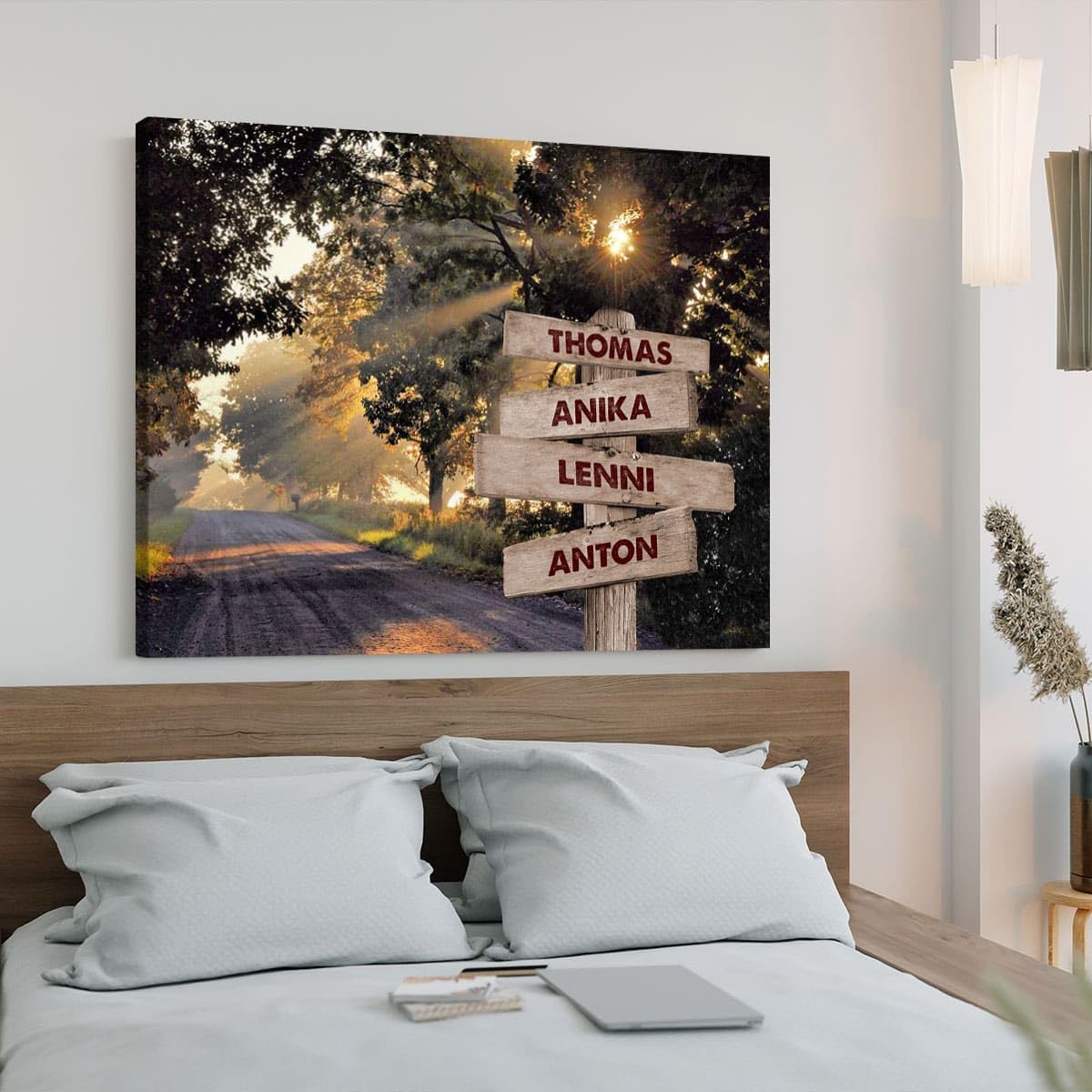 Amazon.com: Generic Autumn Road Multi-Name Custom Canvas