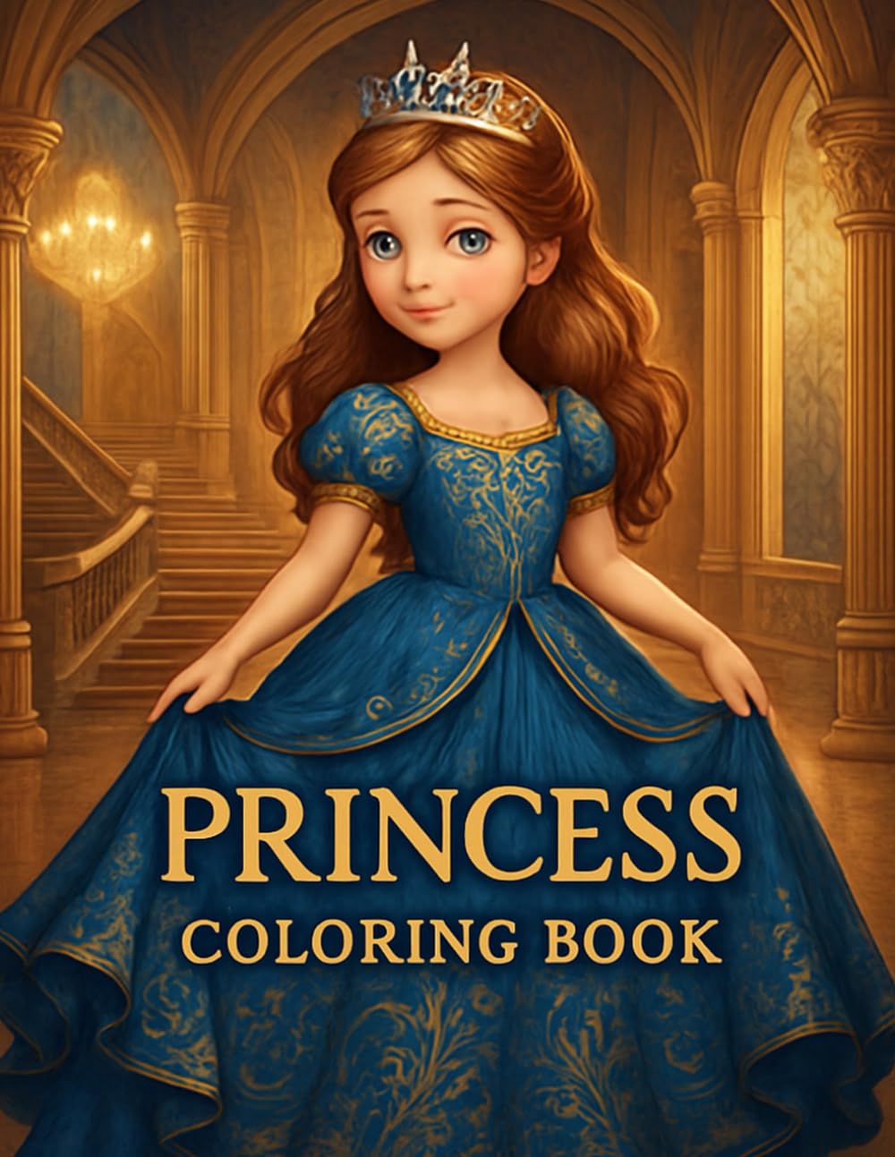 Princess Coloring Book: 40 Magical Princesses, Fairies, and Cute Castles: Coloring Pages for Girls Ages 4-8