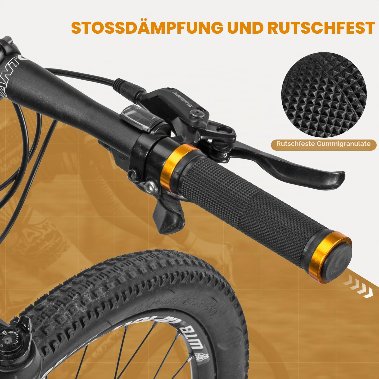rockbros fahrradgriffe aus Gummi 22,2 mm Lock-On mit Doppelklemmung Ladefläche L x B:805 x 535 mm E-Bike Faltrad Klapprad 20 12-fach