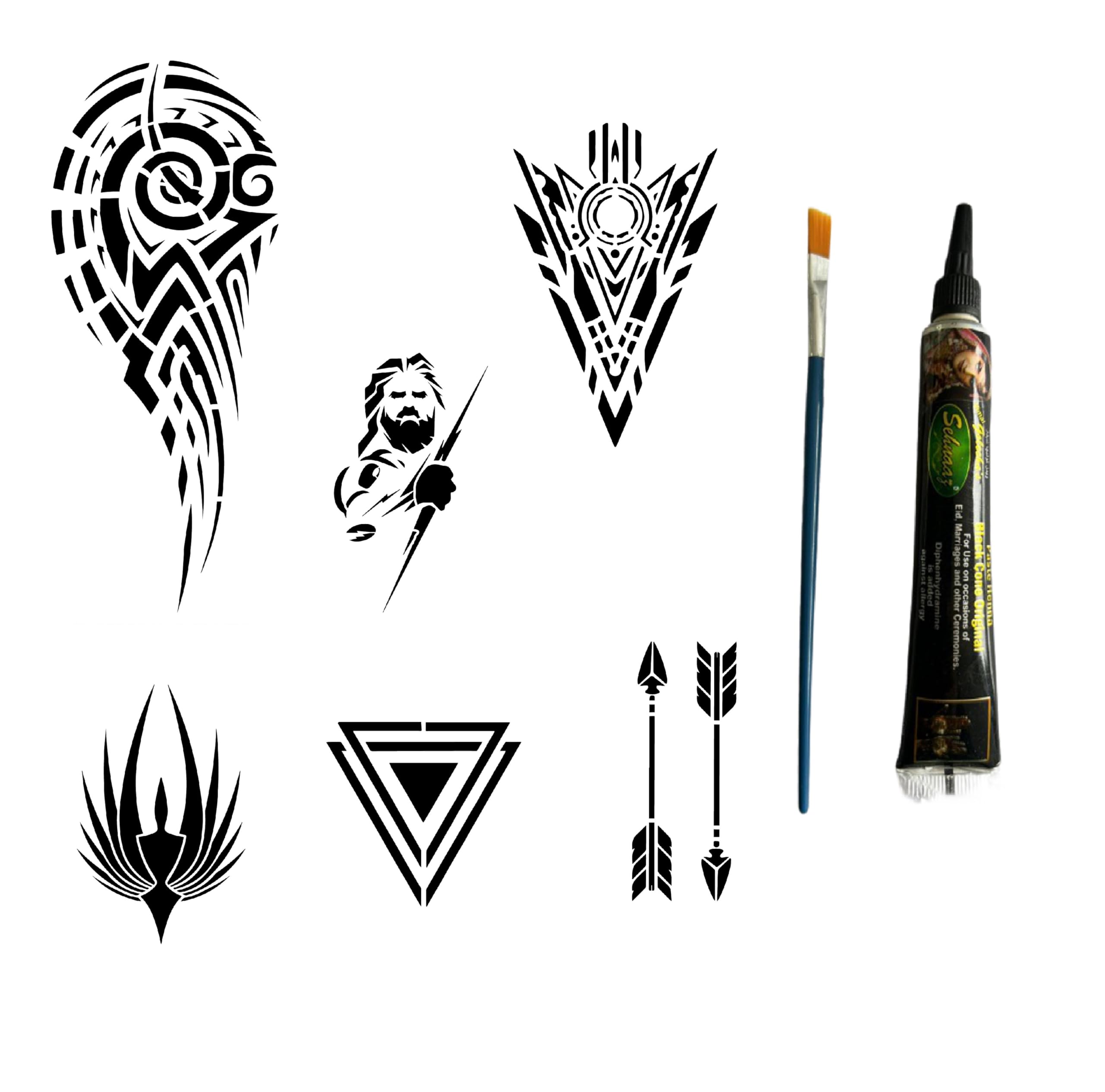 Tribal Kol Hint Kınasıyla Geçici Dövme Yapma Kiti