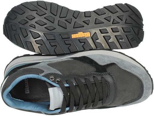 Blauer Mars 03 Men's Trainers Lace-Up Dark Grey Black