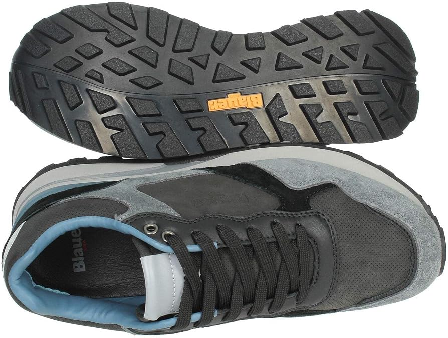 Blauer Mars 03 Men's Trainers Lace-Up Dark Grey Black