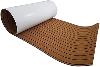 Generic Teak Yacht, rivestimento per pavimenti, in legno di teak Eva, per barca, yacht, antiscivolo, antiscivolo, colore marrone e nero, 240 x 90 cm