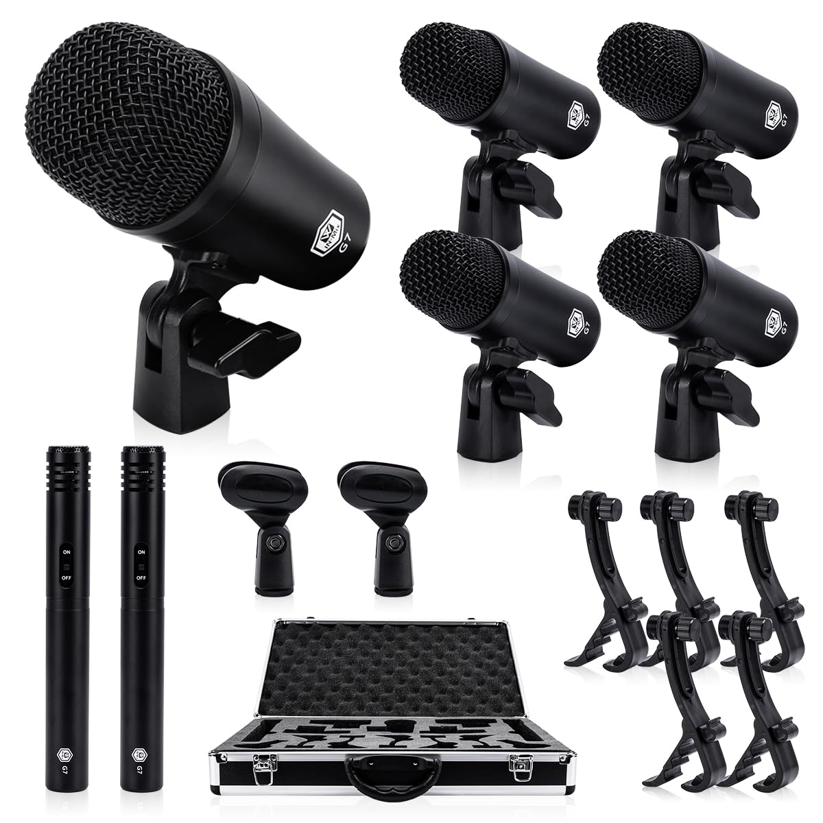 Mic Drum SET マイクとクリップセット Mic Drum SET マイクとクリップセット Amazon.com: STABCL 7