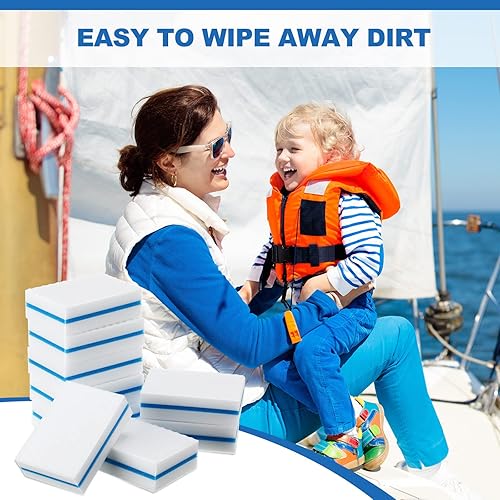 Miniatura 4 de Zubebe 24 piezas de borradores para lancha, pontón, accesorios de barco, esponja, casco de barco, limpiador de cubierta para hombres y mujeres,