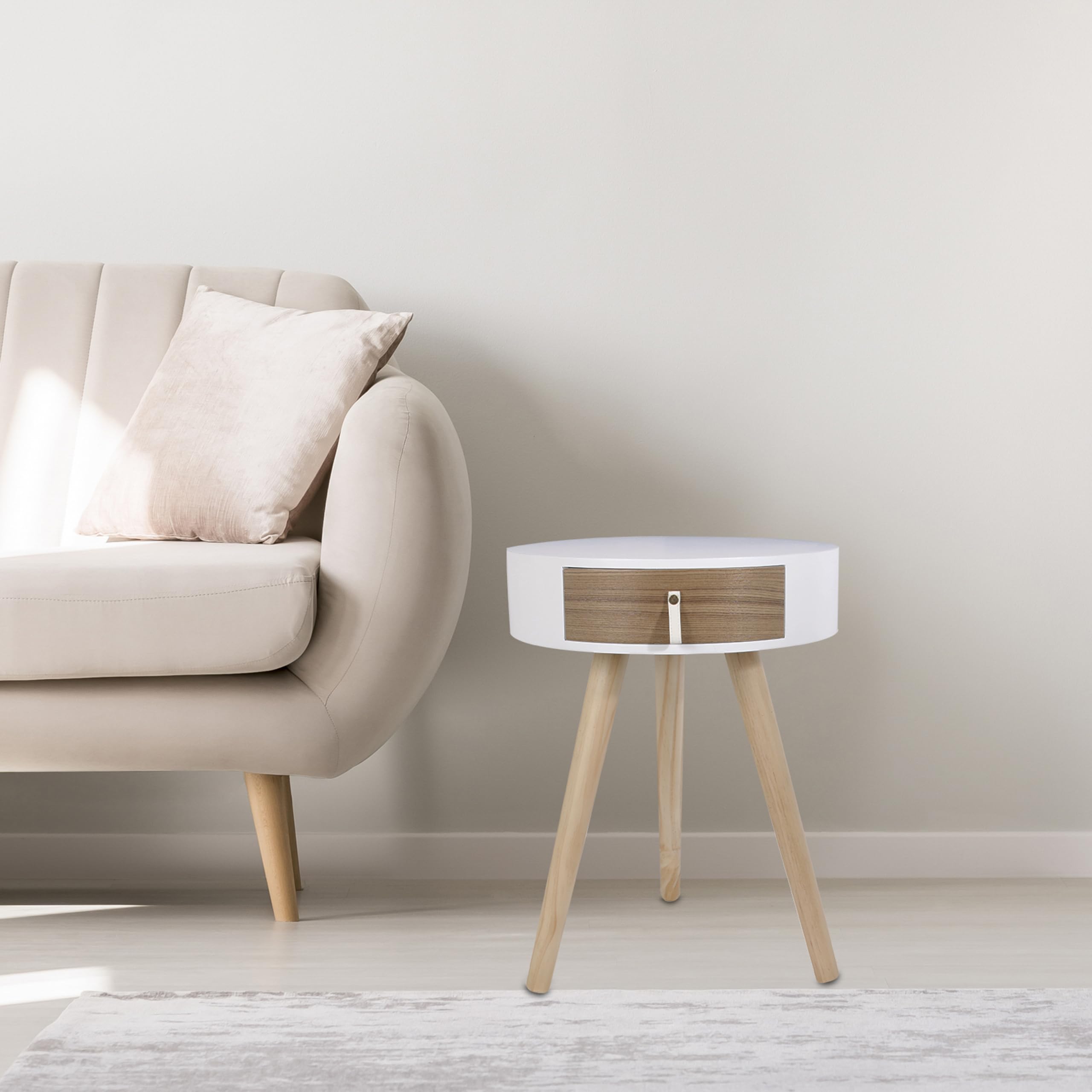 MESA C/CAJÓN D.35 H.46,5 CM BL