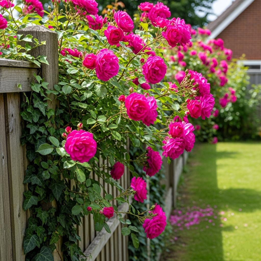 NooElec Seeds India Climbing Rose Flower Seeds, 60 Seeds Pack - Hybrid, Year-Round Blooms, Minimal Care (MAGENTA) - Image 4 thumbnail