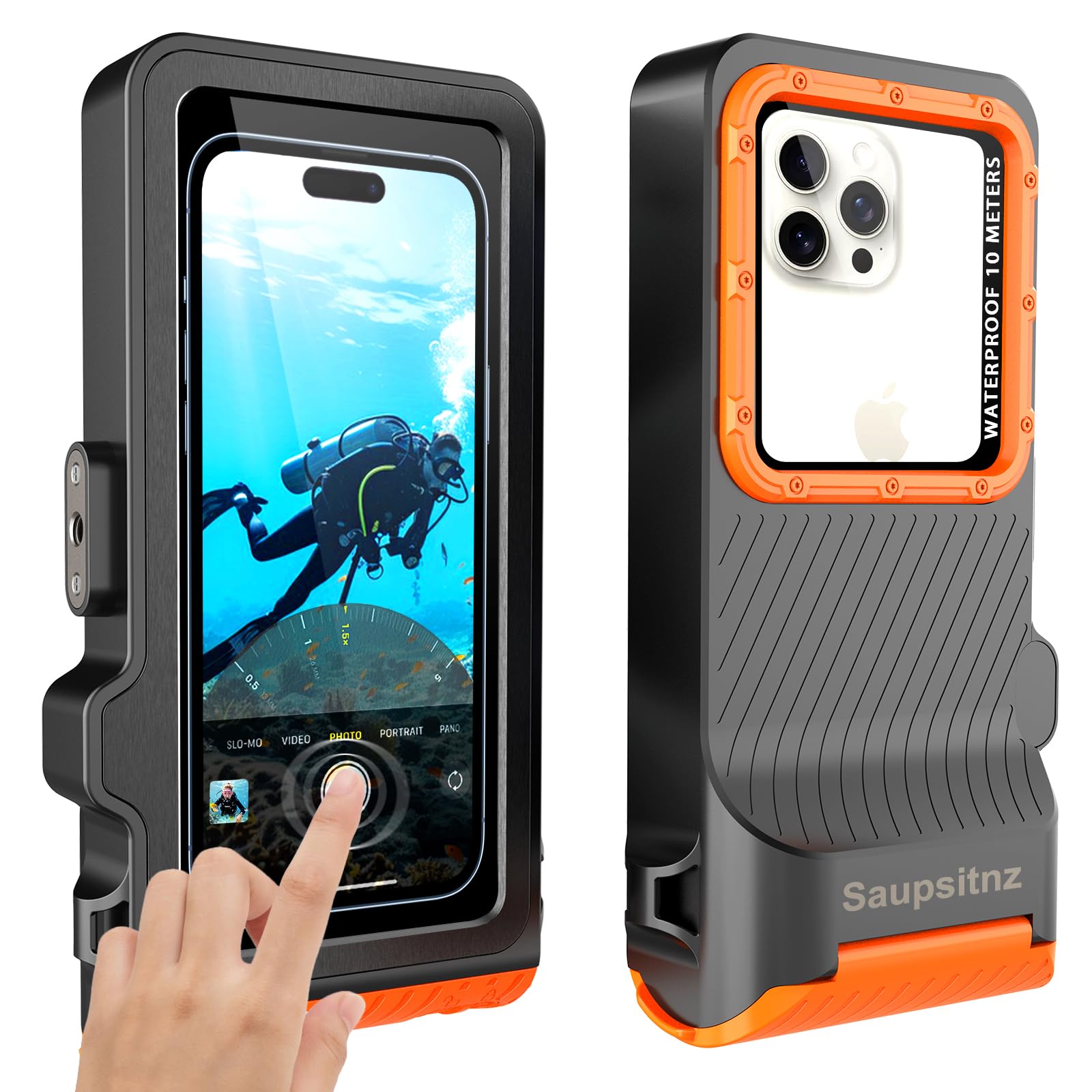 Amazon.com: Saupsitnz Waterproof Phone Case, Outdoor Diving Snorkeling Swimming Surfing Cover, Underwater Touch Screen Housing for iPhone 16 Pro Max Samsung S25 Ultra No More Than 6.9 Inch (Black Orange, 4TH GEN) : Amazon.com: Saupsitnz Waterproof Phone Case, Outdoor Diving Snorkeling Swimming Surfing Cover, Underwater Touch Screen Housing for iPhone 16 Pro Max Samsung S25 Ultra No More Than 6.9 Inch (Black Orange, 4TH GEN) :