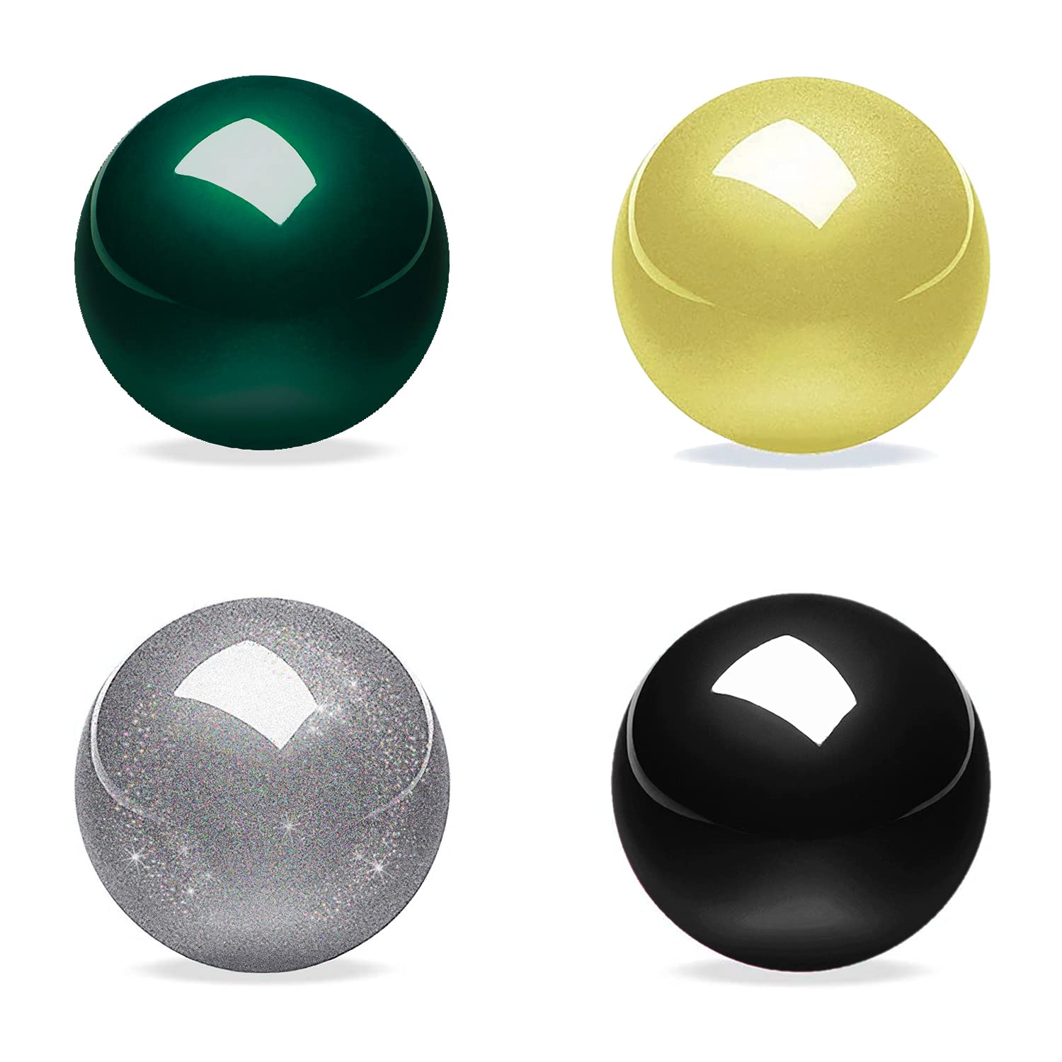Perixx PERIPRO-303 X4B Trackball - 1.34 Inch Replacement Ball for PERIMICE and M570-4-in-1 Multi-Color Black, Silver, Green, and Yellow Trackball - Elegant Storage Box, Multicolor b (18055)