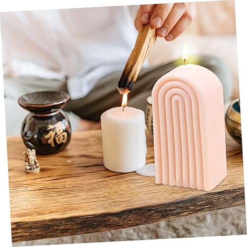 Miniatura 7 de COHEALI Molde de vela en forma de U, molde de yeso para jabón, molde de baño, molde de resina geométrica, molde de resina de arco, molde de barra de