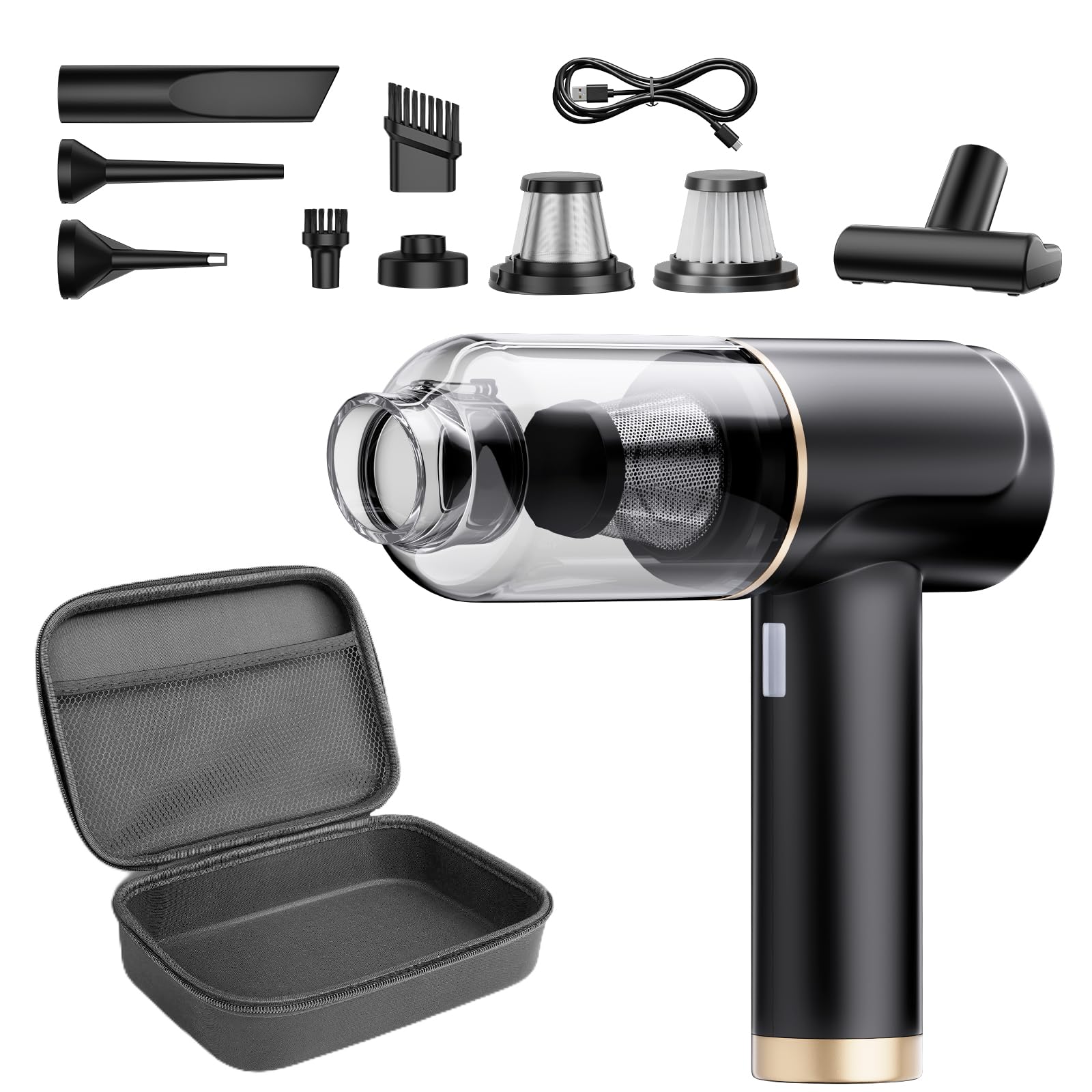 Amazon | ハンディクリーナー 多機能 【2種吸引モード＆ダストセンサー