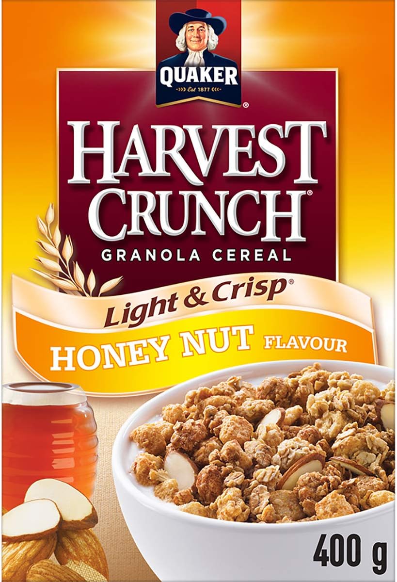 Quaker Harvest Crunch Light and Crisp Honey Nut 470g {Imported from Canada}