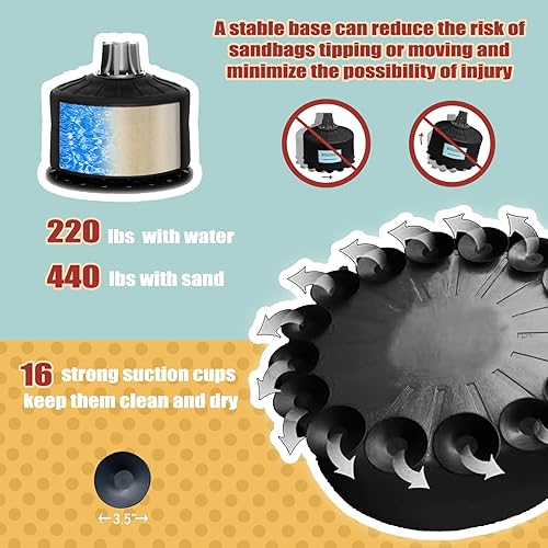 Miniatura 5 de Maniquí de boxeo ajustable e independiente  Soporte de silicona para bolsa pesada con altura telescópica para boxeo, MMA, kickboxing y entrenamiento