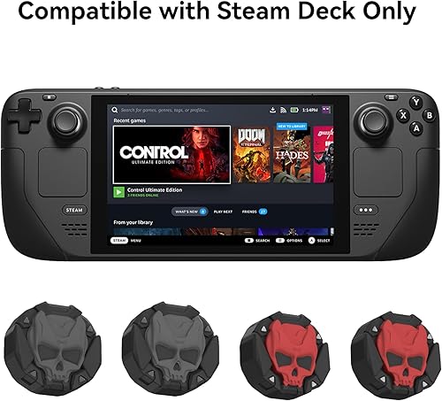 Vista 4 de GeekShare Thumb Grip Caps for Steam Deck Joystick,Soft Silicone Anti-Slip Thumbsticks Cover Set Compatible with Steam Deck Only - 2 Pairs/4 PCS