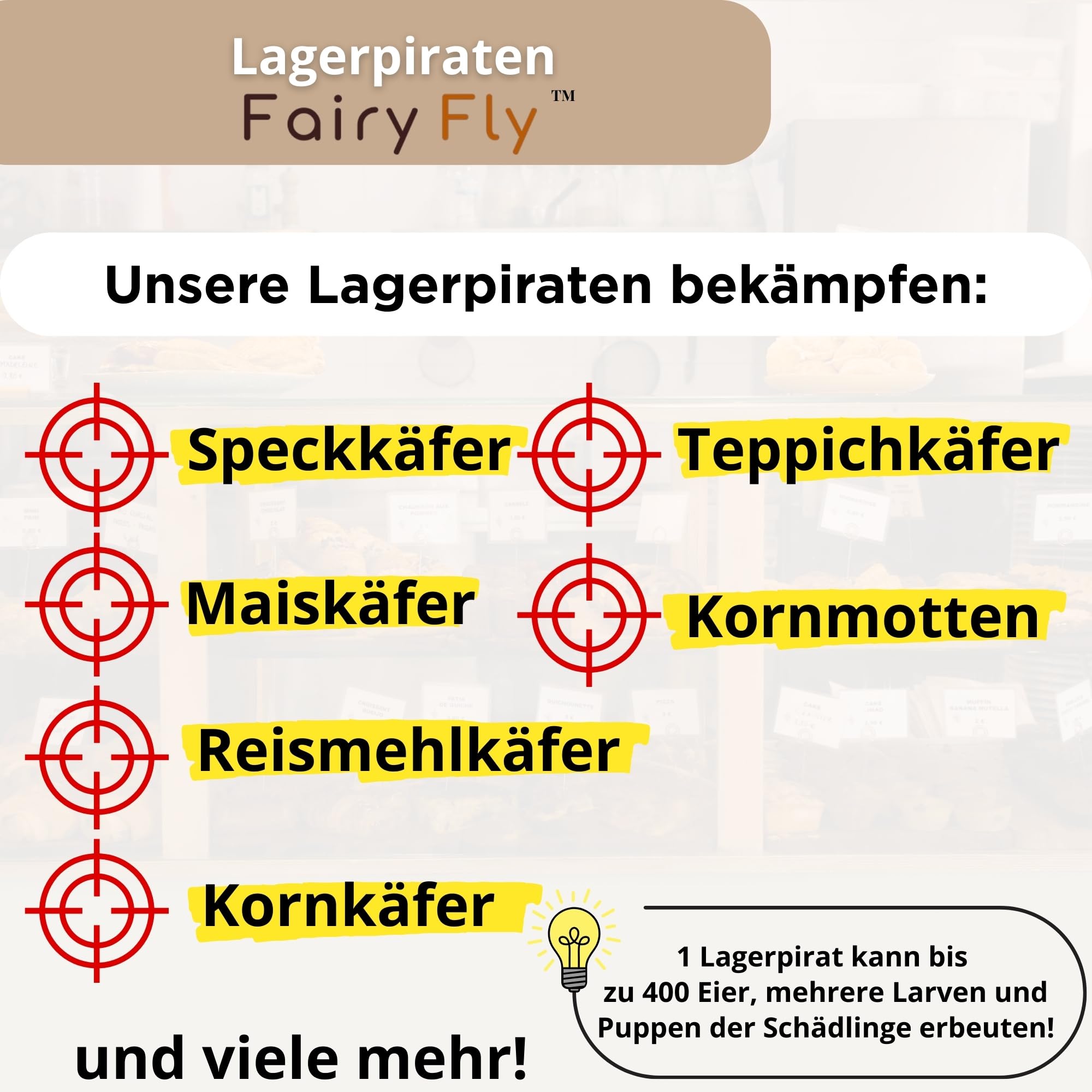 Lagerpiraten gegen Speckkäfer & Teppichkäfer – 100 % biologische Schädlingsbekämpfung ohne Chemie – 30 Nützlinge im Röhrchen – Made in Germany (3)