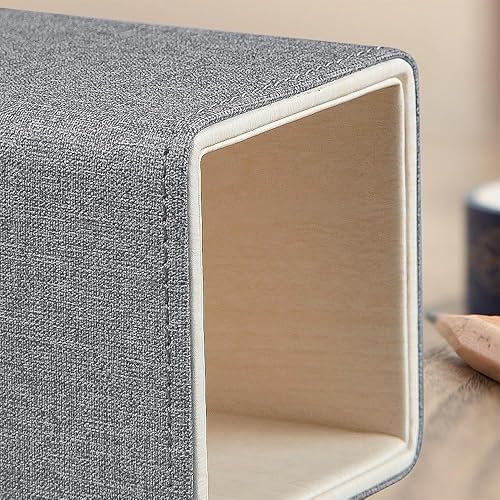 Miniatura 5 de Fanousy Soporte para lápiz para escritorio, organizador de escritorio de cuero, organizador de almacenamiento para rotulador, papelería, brochas de