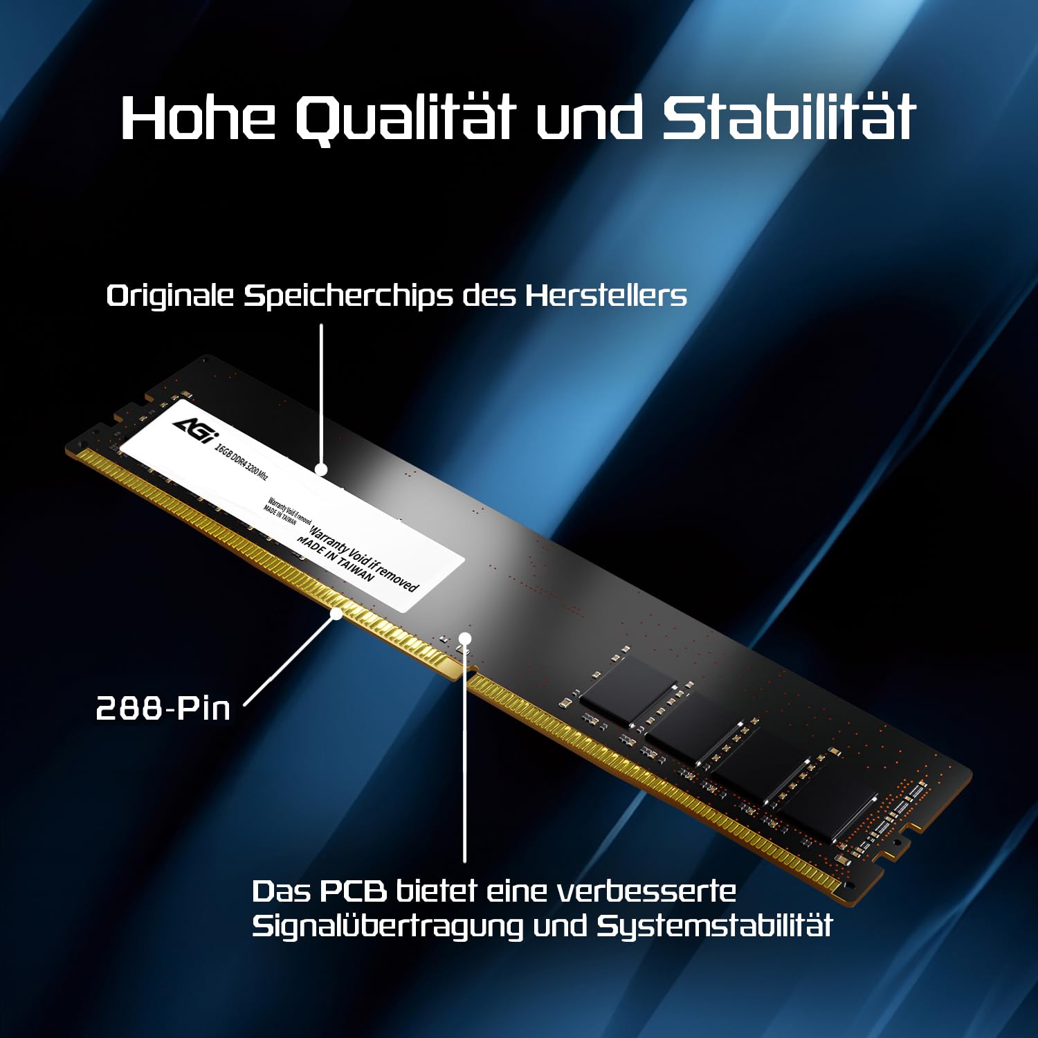 AGI UD138 32GB Kit 2x16GB DDR4 RAM 3200 MHz 260 Pin Arbeitsspeicher PC | Latenz CL22, Non-ECC U-DIMM Speichermodu,. Zuverlaessiges Hardware Upgrade kompatibel mit Desktop-Computern