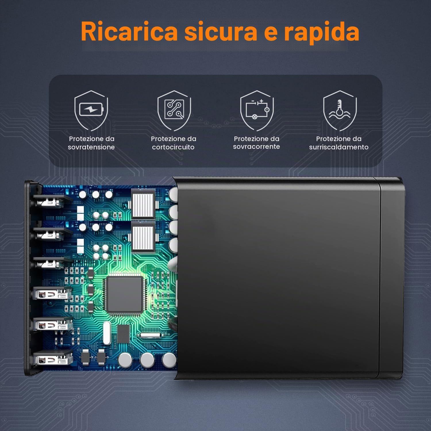 nongxiang Caricatore USB C · GaN 6 porte — immagine 5 di 9