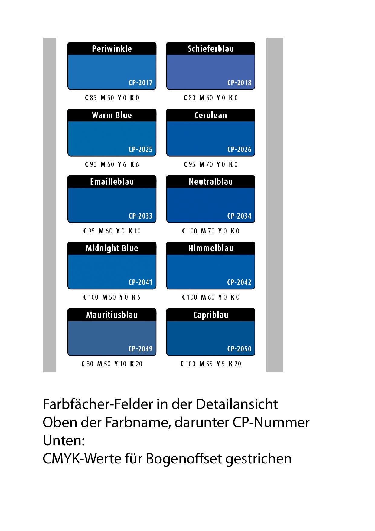 Farbwelten CMYK Farbfächer