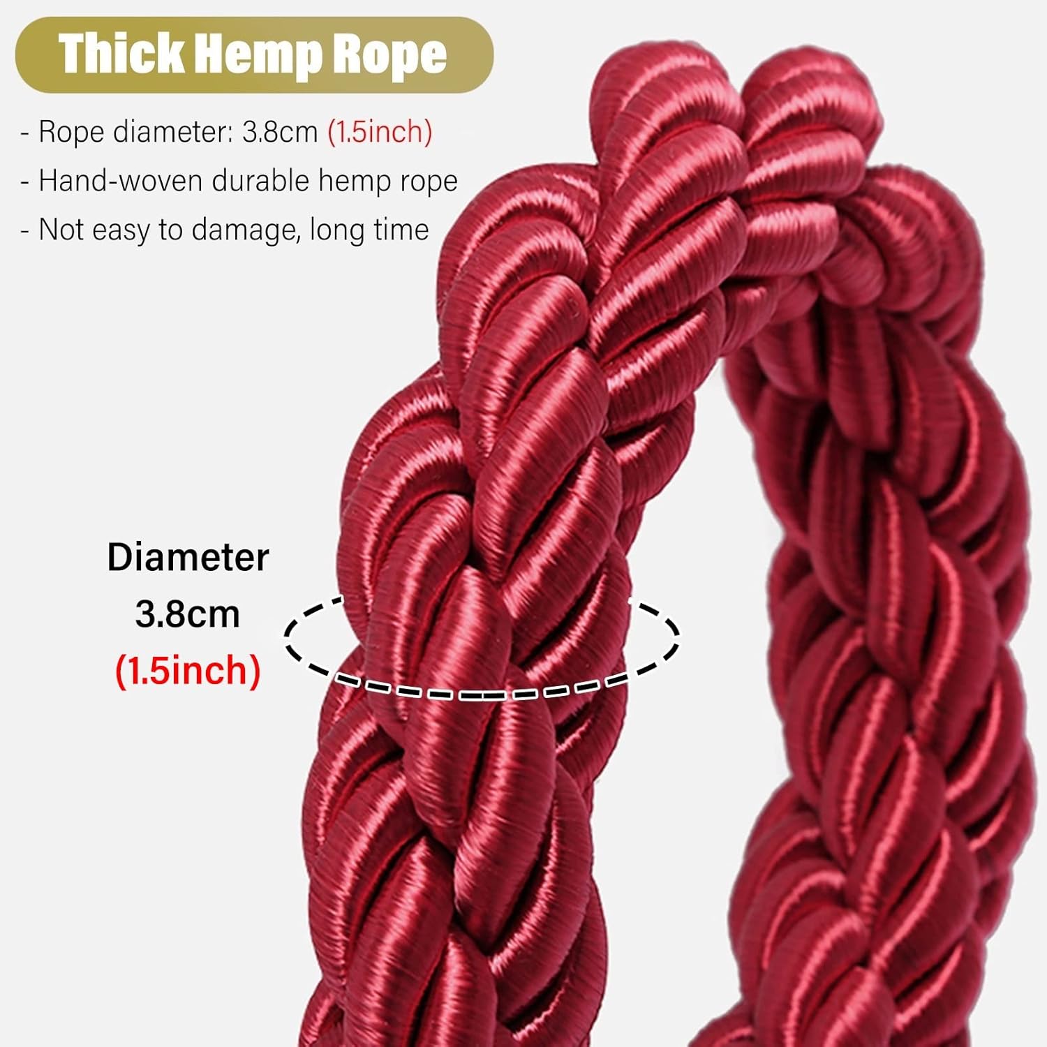 VIP Velvet Rope Stanchion Set - 2-Piece Queue Control System with Twisted Hemp Rope for Event, Theater & Crowd Management - Ideal for Red Carpet and Line Management