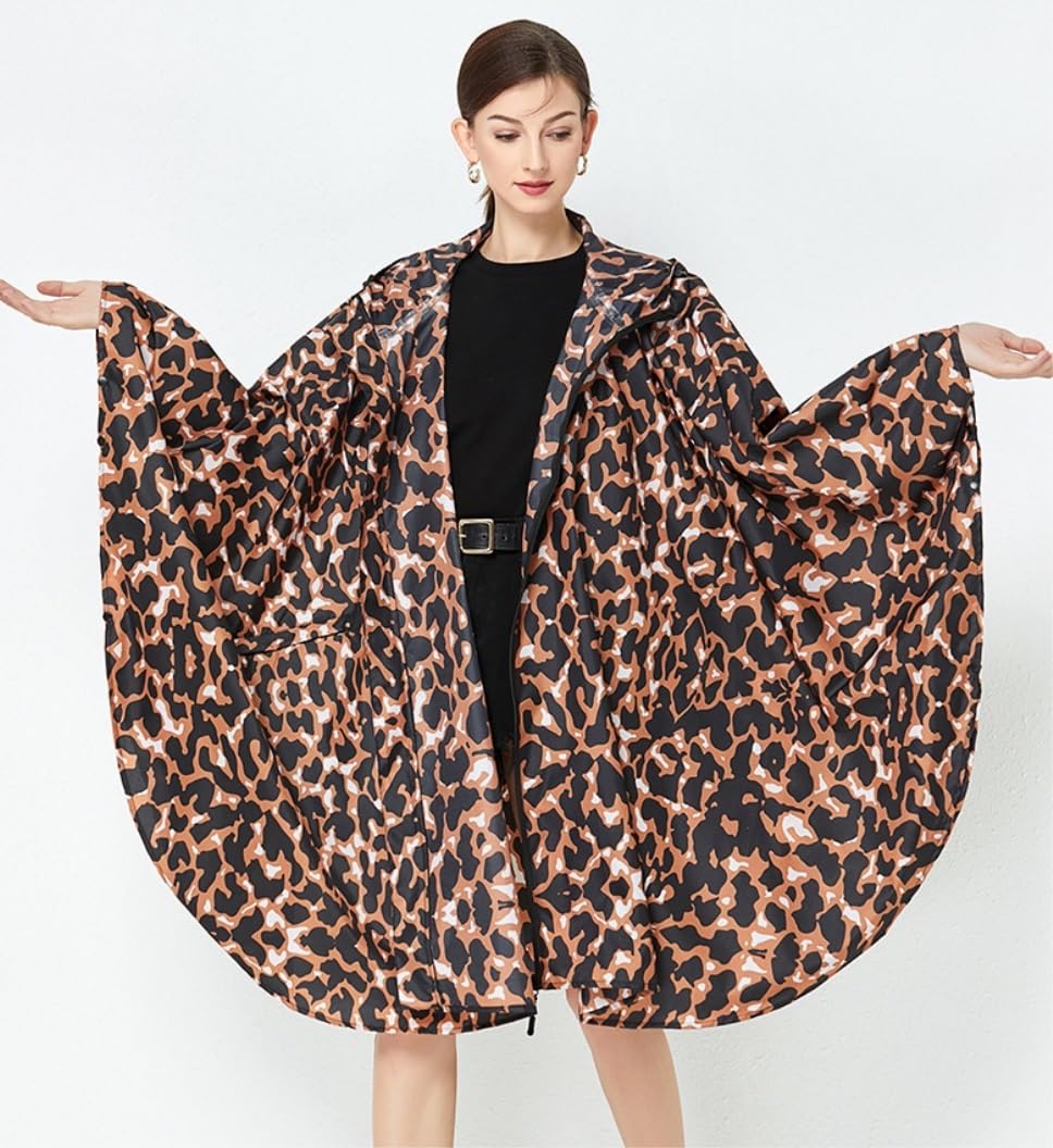 Chubasquero Chubasquero Impermeable para Mujer, Ropa Impermeable para La Lluvia, Abrigo para La Lluvia para Exteriores, Poncho, Chaqueta, Capa Ponchos De Lluvia Impermeables(B,Large)