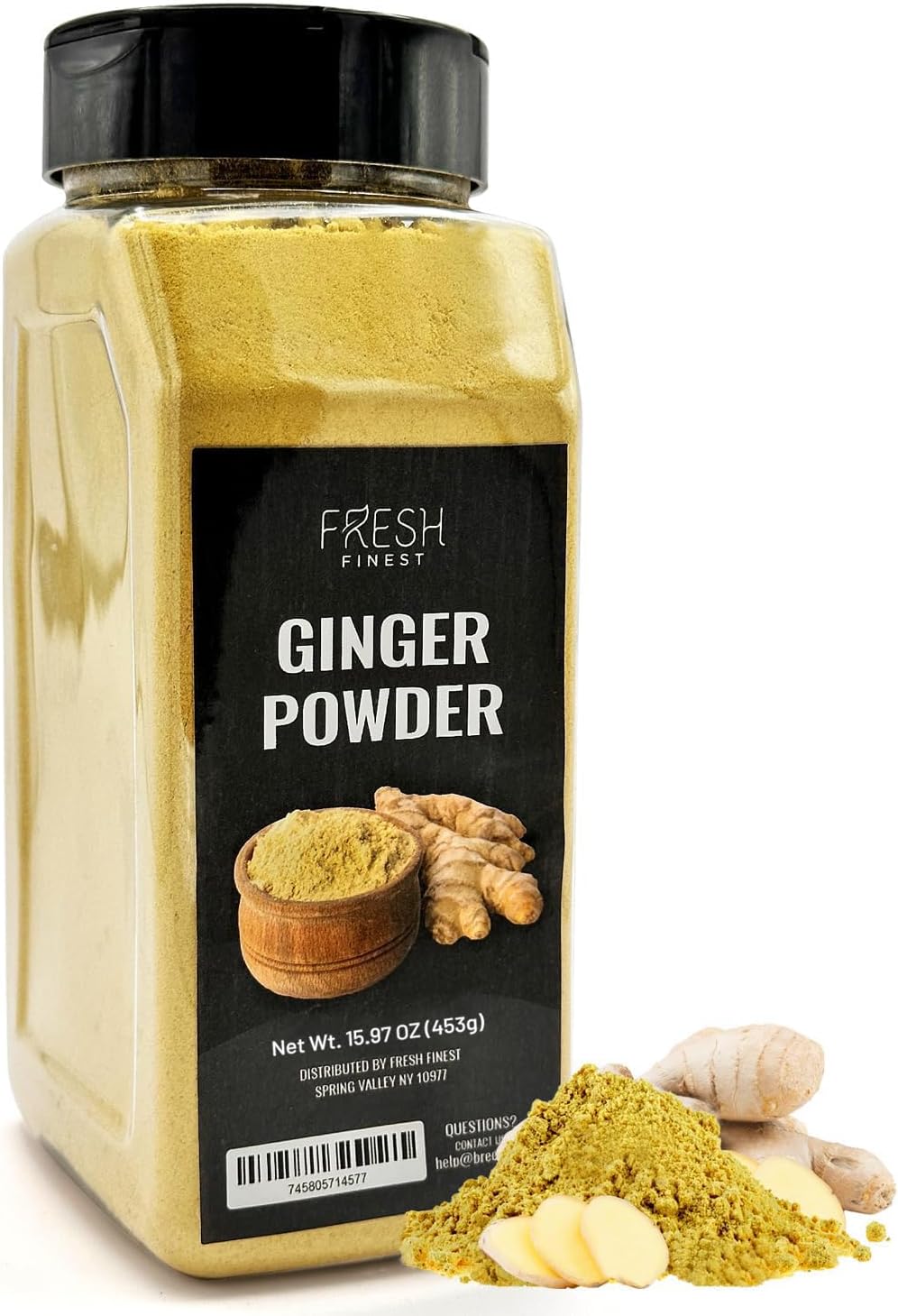 Ginger Powder - 15.97oz (453G) - Pure Ground Ginger Root for Culinary & Health Benefits, Packed in a Premium Container