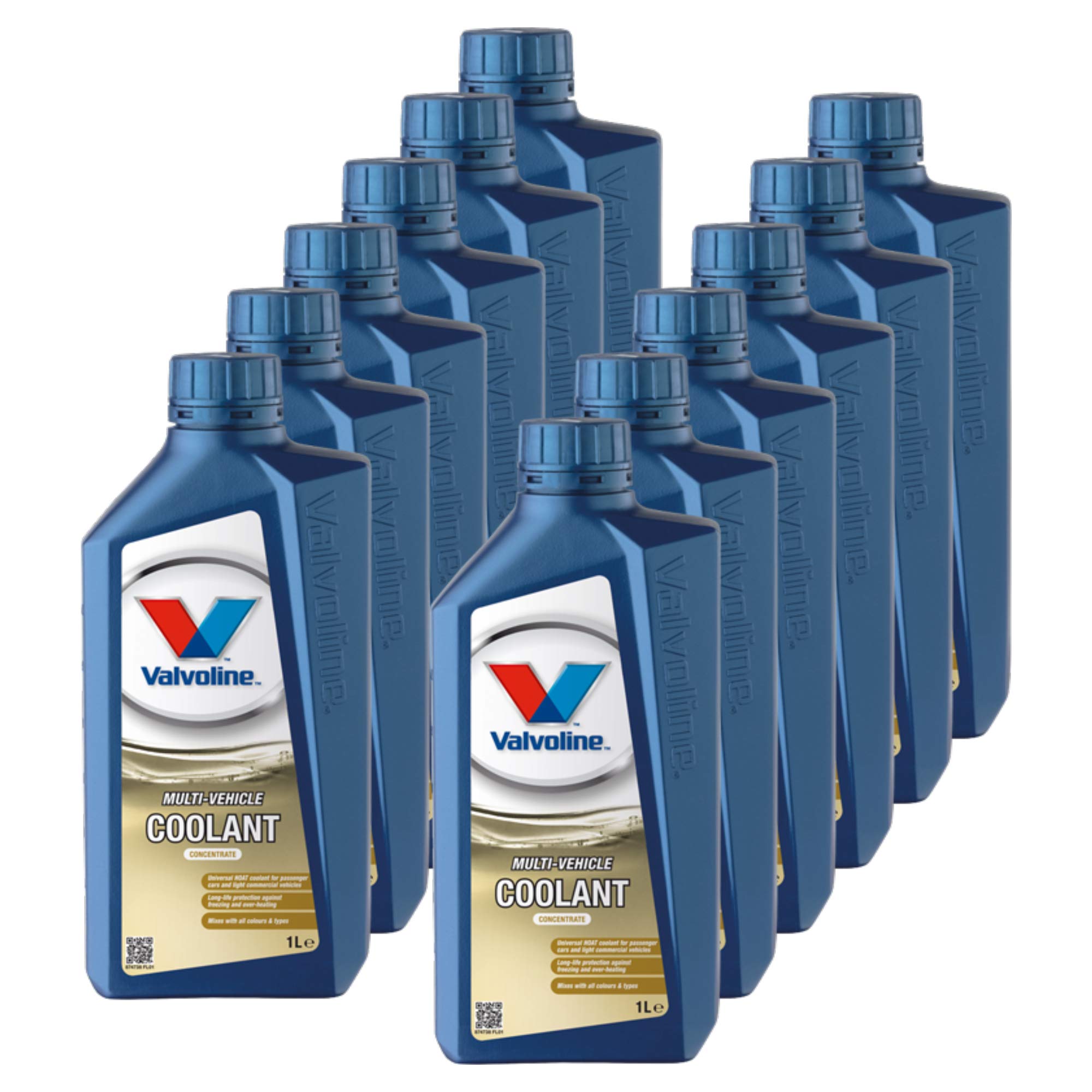 VALVOLINE 12X - Concentrado anticongelante para radiadores (1 L), Color Amarillo Claro