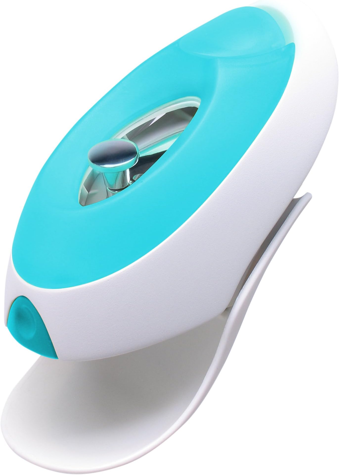 Boon FLO Toddler Bath Tub Water Deflector and Faucet Cover with Bubble Making Dispenser, Blue
