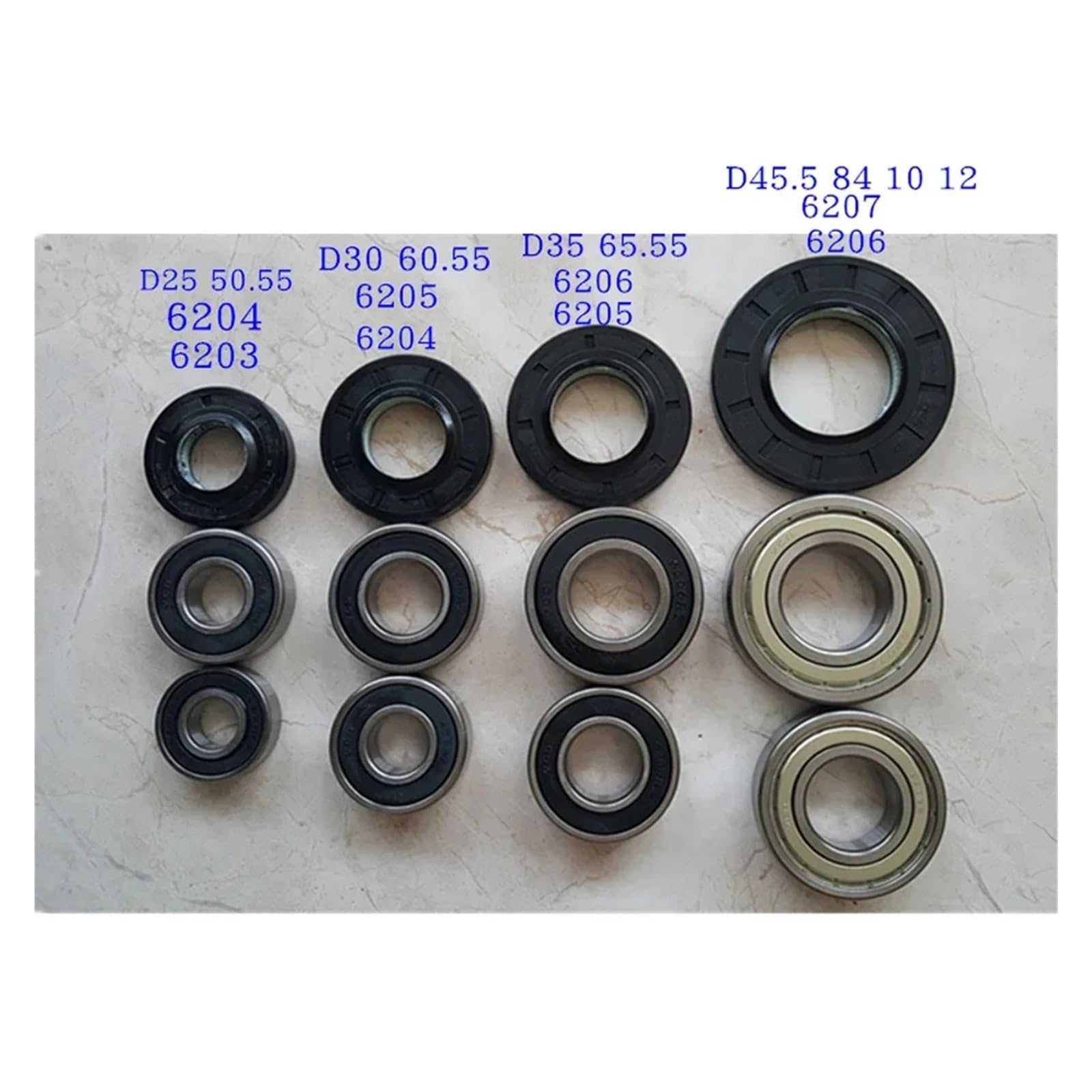 Tambor de lavadora D35, rodamiento 6205RZ, 6206RZ, sello de agua D25, 6203RZ, 6204RZ, D30, 6204, 6205, compatible con Samsung, piezas de lavadora(D25 6203RZ 6204RZ)