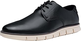 Jousen Mens Dress Shoes Casual Wingtip Polished Leather Oxfords Classic Retro Brogue Oxford Shoes for Men