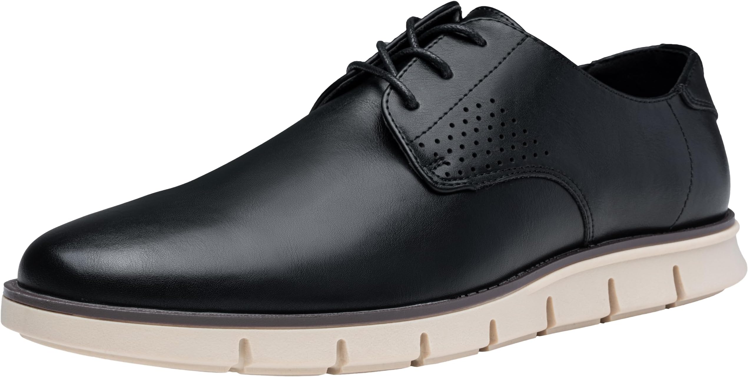 Jousen Mens Dress Shoes Casual Wingtip Polished Leather Oxfords Classic Retro Brogue Oxford Shoes for Men