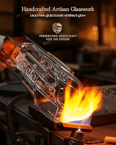 Miniatura 3 de Kollea Regalos de cumpleaños para hombres, papá, juego de decantador de whisky con 2 vasos, dispensador de licor para bar en casa, ideas de regalo