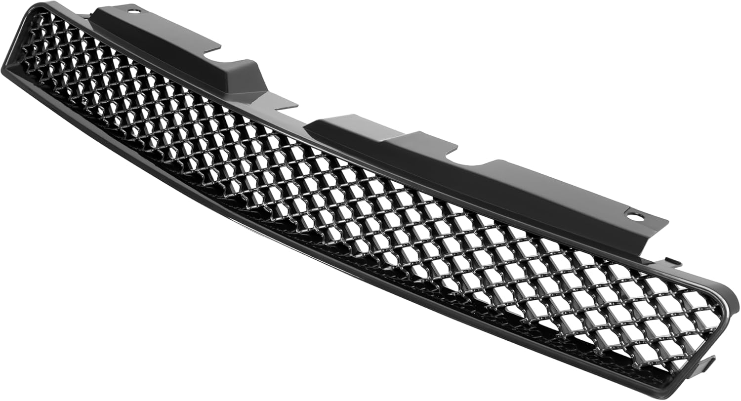 HECASA Upper Grille Compatible with 2006-2013 Chevy Impala/2014-2016 Chevrolet Impala Limited/2006-2007 Chevy Monte Carlo Front Bumper Mesh Hood Grill Plastic(ABS) Black