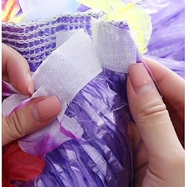 BAJOTAL Hawaiian Luau Hula Grass Skirt with Large Flower Costume Set for Dance Party Decorations Favors (16 - Purple)