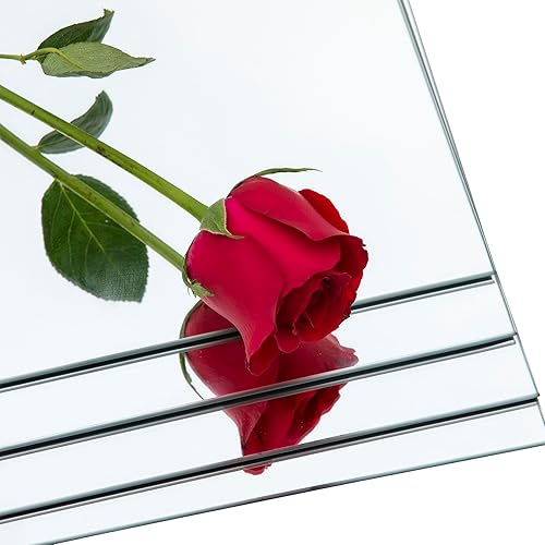 Miniatura 5 de Ruomeng Azulejos de espejo de longitud completa, 14 x 12 pulgadas, 4 piezas, espejo de gimnasio, espejo de pared sin marco para tocador, dormitorio,