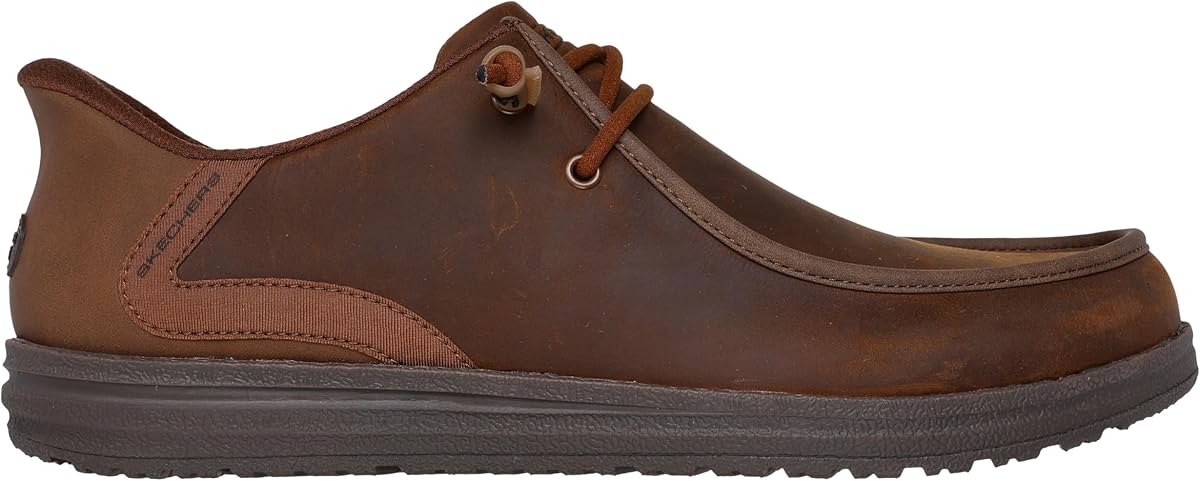 Skechers Men's Melson - Edrick | Casual, Slip-ins, Relaxed Fit, Air-Cooled Memory Foam, Leather Moc Toe