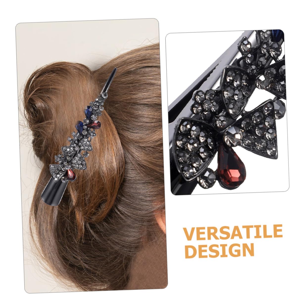 VICASKY 8 Pezzi Fermagli in Metallo con Brillanti Clip Alligatore per Accessori Moda Eleganti e Decorativi per Acconciature Raffinate