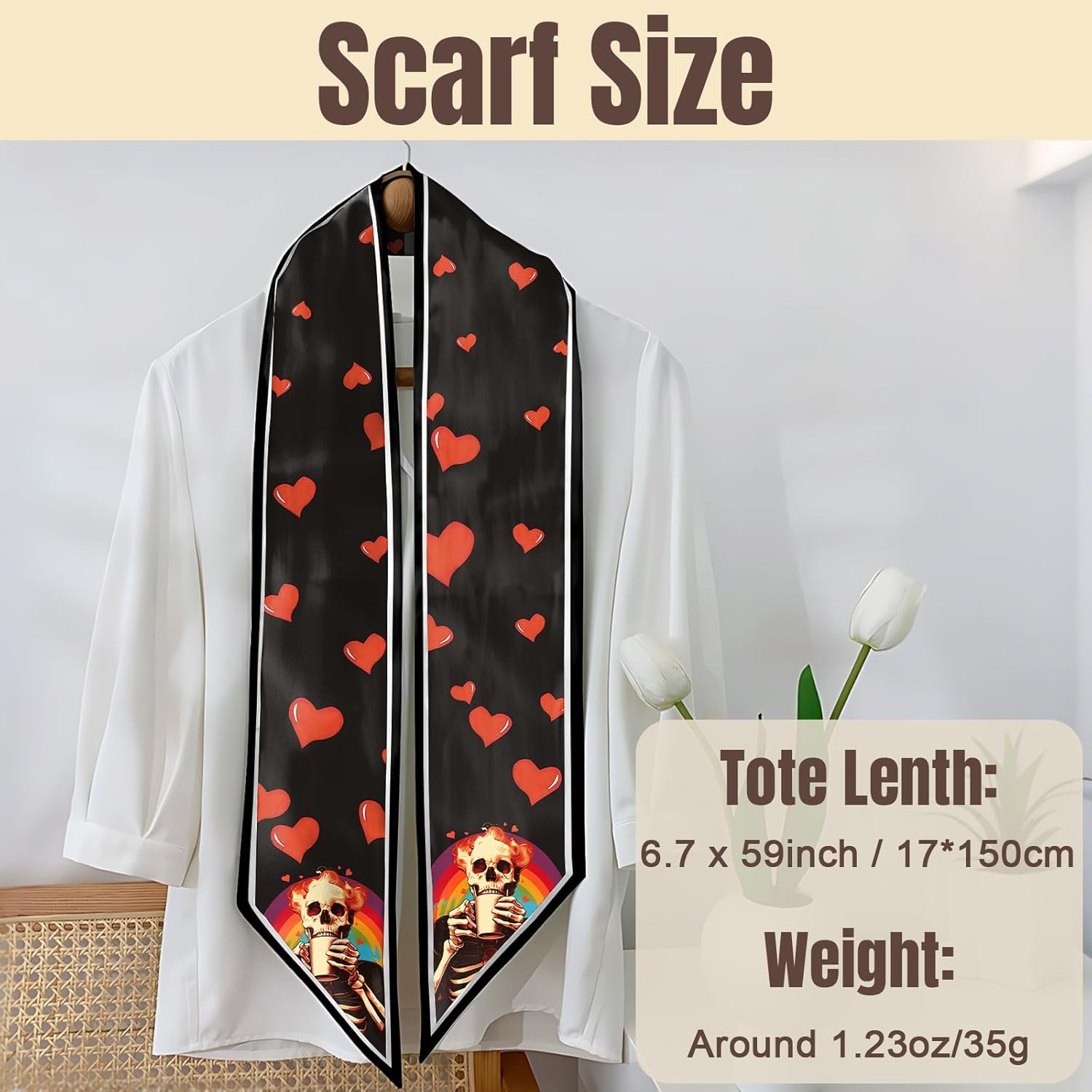 Hair Head Scarf Neck Scarves Silk Feeling Long Satin Fashion Cute Decoration Handbag Women Girls 59 * 6.7'' - Image 2