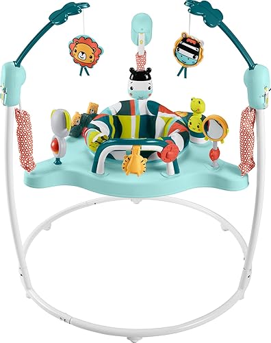 Fisher-Price Baby Bouncer Colorful Corners Jumperoo Activity Center with Music Lights Sounds & Developmental Toys