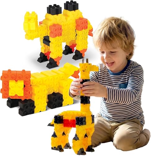 Morphun Zoo 3-in-1 STEM Animal Building Blocks Value Pack 77 pcs Ages 3+